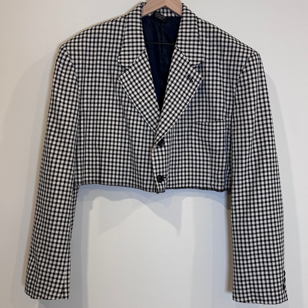 Trendy Pinterest Upcycled Vintage Cropped Boxy Oversized Fit Blazer Refashioned